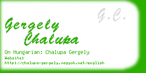 gergely chalupa business card